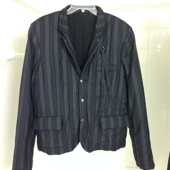 Ann Demeulemeester Other - Ann Demeulemeester Cropped Striped Padded Jacket M